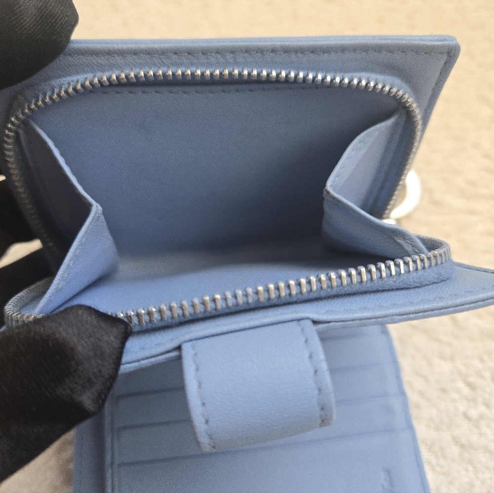 Christian Dior Cannage Lady Dior Eden Leather Wallet Blue - Picture 7 of 16